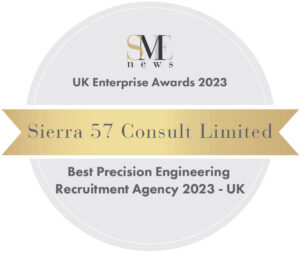 UK Enterprise SME Awards Sierra 57 Consult for Best Precision Engineering Recruitment Agency in the UK Award